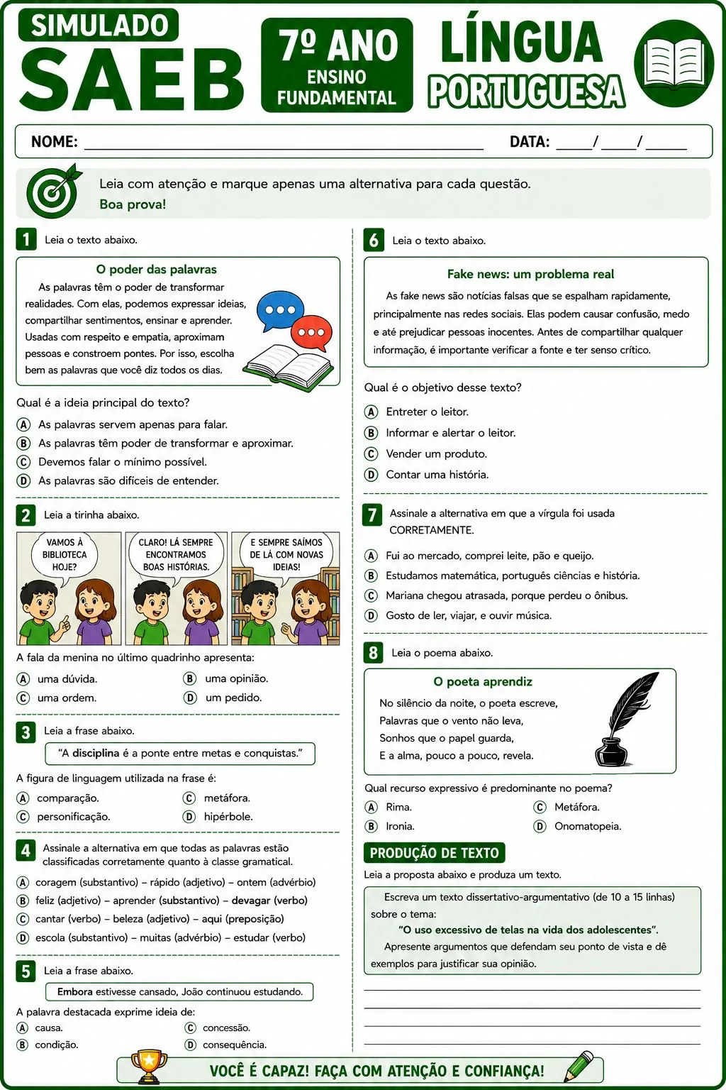 Amostra simulado