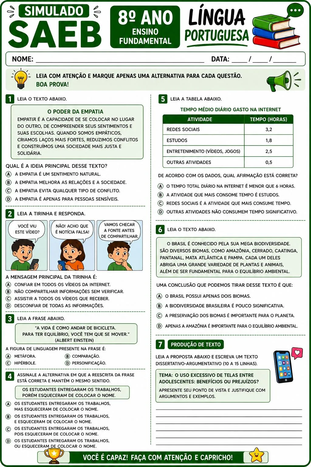 Amostra simulado
